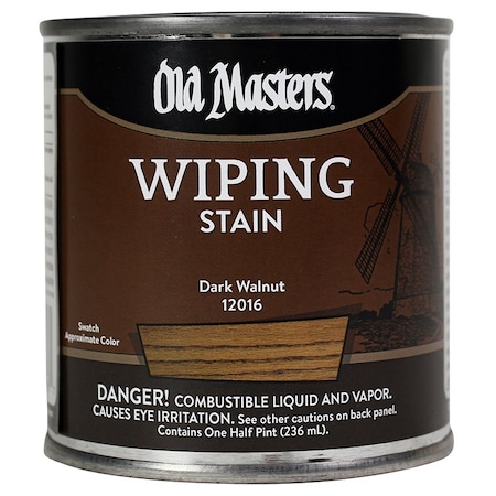 Old Masters 1/2 Pt Dark Walnut Oil-Based Wiping Stain 12016