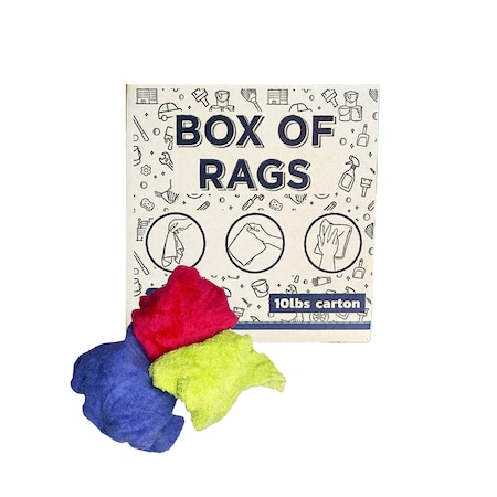 Supremeplus Recycled Color Knit T-Shirt Cleaning Rags, 10 lbs. Box SP-4810