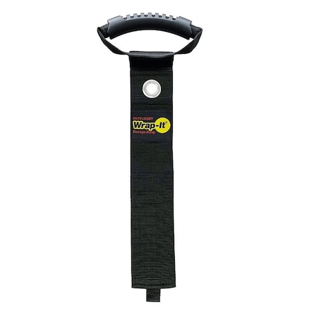 Wrap-It Storage Easy Carry Storage Strap, 2-1/2 in W, 28 in L, Polypropylene, Black, 100 lb Working Load 100-HG-28BX