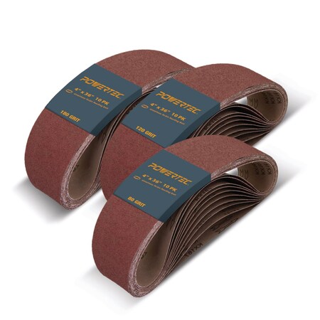 Powertec 4 in W, 36 in L, Aluminum Oxide, Brown 110682N