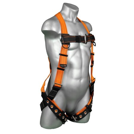 Malta Dynamics Warthog Full Body Harness, L/XL, 130-310 lb, Pass-Through Chest/ Tongue Leg Straps, Back D-Ring B2002