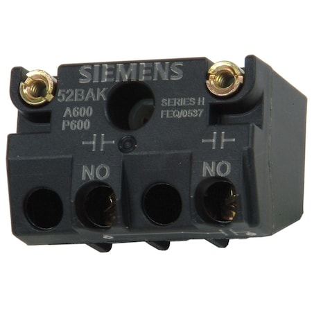 Siemens Actuator/Indicator Component Contact Block with 1 Contact Element Screw Terminal 52BAK