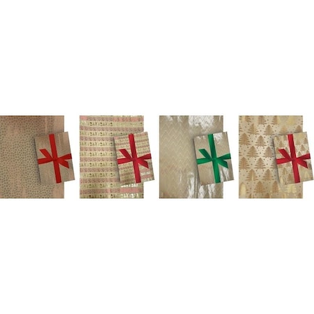 Santas Forest Kraft Wrap, Kraft Paper, Assorted Foil, Matte 67907