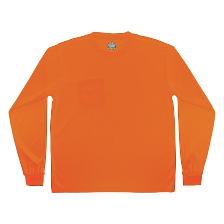 Ergodyne Hi-Vis Shirt, S, Orange, Long Sleeve 21822