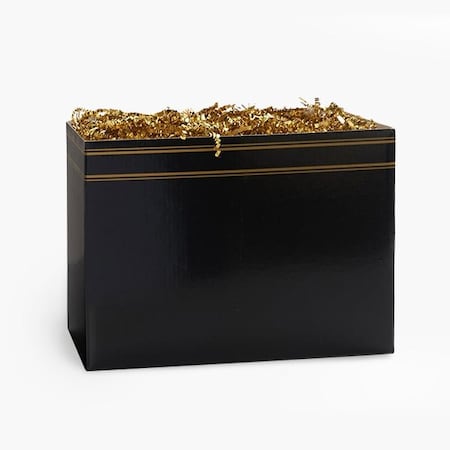 Nashville Wraps Black & Gold Basket Box, Large 10.25x6x7.5, 6PK BKGL