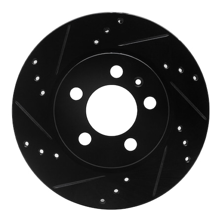 Dynamic Friction Co DFC Brake Rotor - Drilled and Slotted - Black 633-74022L