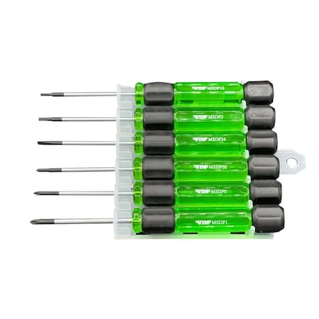 Vim Tools 6 Piece Miniature Screwdriver Set MSD100