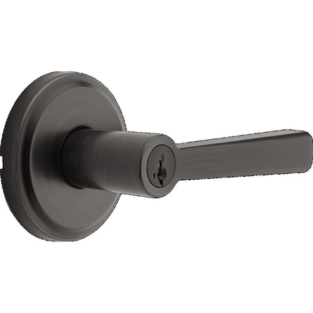 Kwikset Trafford Lever Entry Door Lock SmartKey with 6AL Latch and RCS Strike Venetian Bronze Finish 740TDL-11PS