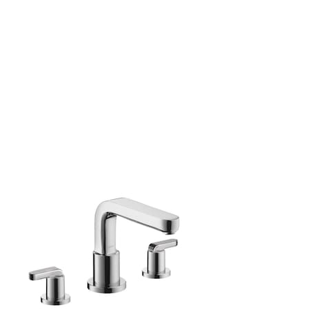 Hansgrohe Metris S 3-Hole Roman Tub Set Trim with Lever Handles in Chrome 31438001