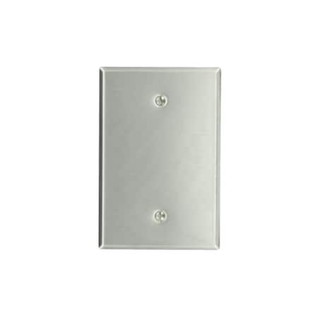 Leviton Wall Plate, Blank, Stainless Steel 84114-40