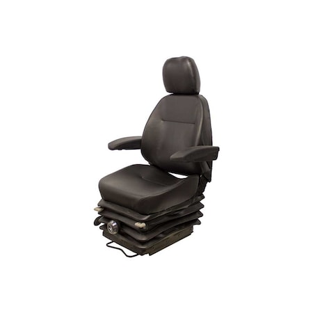 Uni Pro 500 Mechanical Suspension Seat With Armrests Black Vinyl 7912