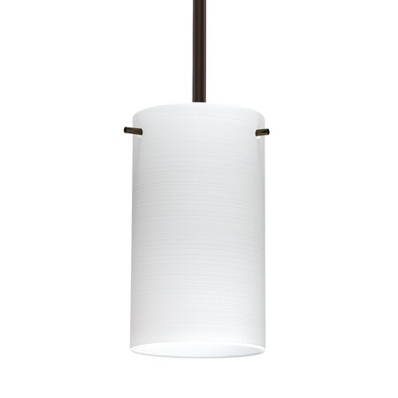 Besa Lighting Stilo 7 Stem Pendant, Chalk, Bronze Finish, 1x40W Candelabra 1TT-4404KR-BR