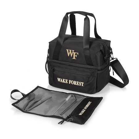 Picnic Time Family Of Brands NCAA Wake Forest Demon Deacons Tarana Lunch Bag Cooler with Utensils made from Recycled Material 515-01-179-614-0