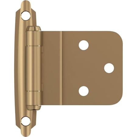 Amerock Cabinet Hinge, 105 deg Hinge Opening, 3/8 in Inset, Self-Closing Close, Champagne Bronze BPR3428CZ