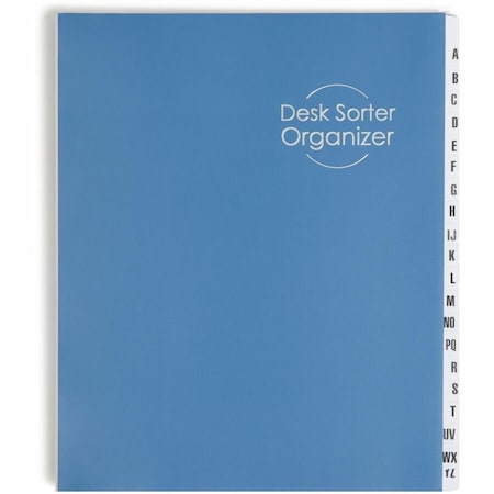 Zoro Select Navy Blue Desk Folder, A-Z 89282