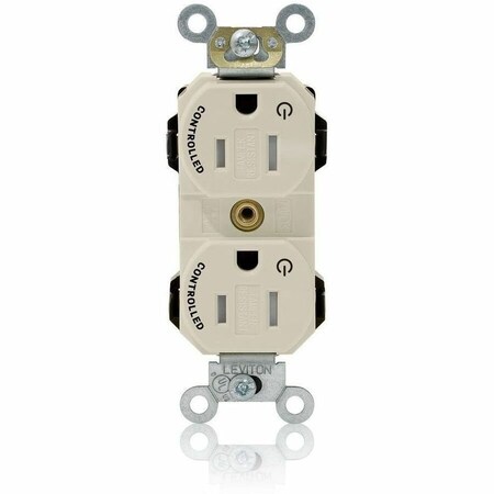 Leviton Straight Blade Receptacle, 5-15R, 15 A, 125V AC, Self-Grounded MT562-2ST