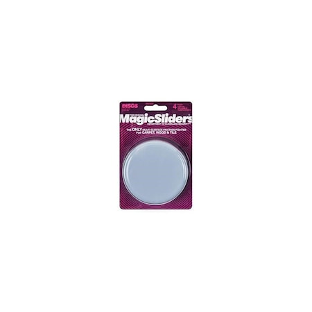 Magic Sliders L P Surface Protectors, Furniture Sliding Discs, Adhesive, 4-In. Round PK of 4 Gray, 4PK 04100