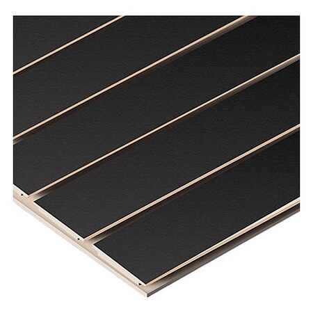 Specialty Store Services Slatwall Panel, Black, 4 ft H, 8 ft W 2951BK