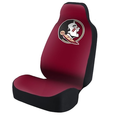 Coverking Universal Seat Cover Print 1pc, Ultimate Suede, Florida State on Red, w/ Black Interlock Backing USCSELA308
