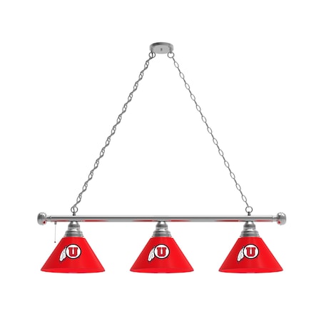Holland Bar Stool Co Utah 3 Shade Billiard Light, Chrome Fixture BL3CHUtahUn