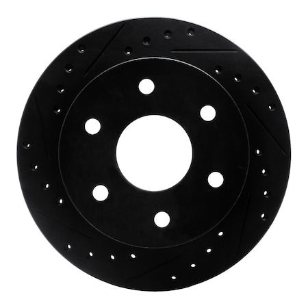 Dynamic Friction Co DFC Brake Rotor - Drilled and Slotted - Black 633-48008L
