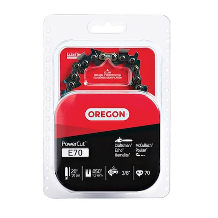 Oregon PowerCut 20 in. Chainsaw Chain 70 links E70