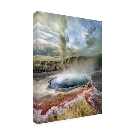 Trademark Fine Art Outdoor Canvas Art - Ignacio Palacios 'Grand Geyser Eruption' Wall Art for Patios, or Gardens 1X11792-OC2432WR