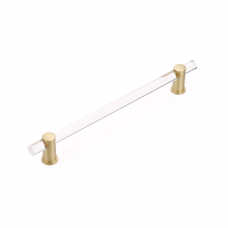 Schaub 12in Center to Center Lumiere Appliance Pull Satin Brass Finish 402-SB