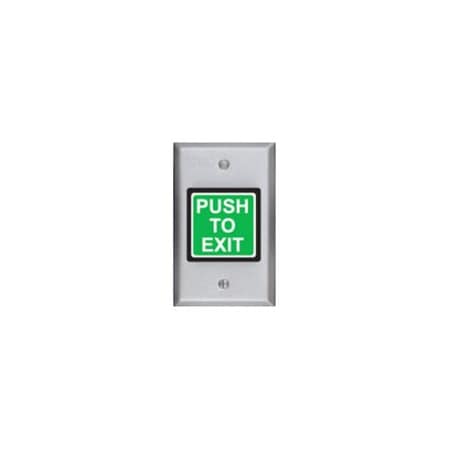 Sdc Push to Exit Button, 2-7/8 in. W, SPDT 423PU