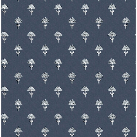 Chesapeake Surdiva Indigo Floral Fan Wallpaper 4148-27461