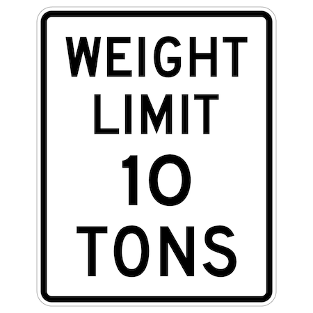 Sign Solutions Usa Traffic Sign, 36 in Width, Aluminum Sign, Vertical Rectangle DUS12HWT3648R12-110