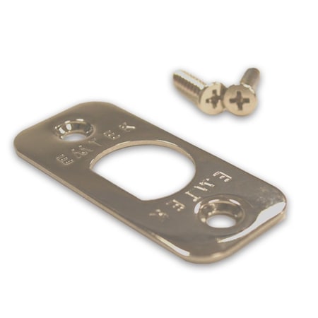 Emtek Radius Corner Faceplate and Screws for Passage or Privacy Latch Polished Nickel Lifetime Finish 83231US14
