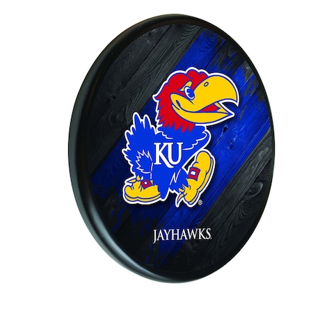 Holland Bar Stool Co University of Kansas 13" Solid Wood Sign WSgnPBlkKnsasU