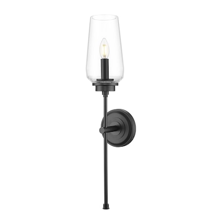 Z-Lite Clara Matte Black 1 Light Wall Sconce 2013-1S-MB