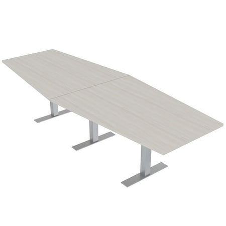 Skutchi Designs 10 Person Conference Table With Power Unit | 10' Hexagon Table | Harmony Series HAR-HEX.IR-48X120-T-K458-NA