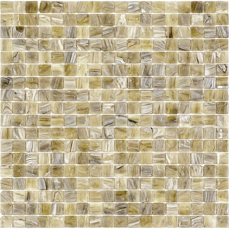 Apollo Tile Skosh 11.6inx11.6in Glossy Golden Brown Glass Mosaic Wall and Floor Tile 18.69 sqft/case, 20PK APLNB88BR610A