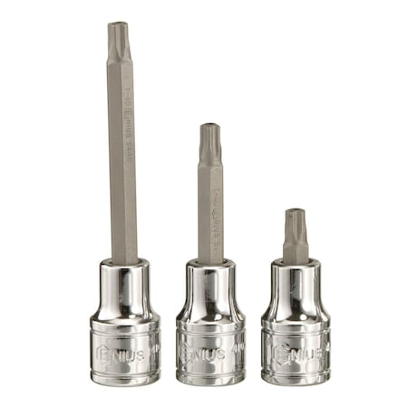 Genius Tools 1/2in Dr. T-27 Pentacle Bit Socket 55mmL 408+5027
