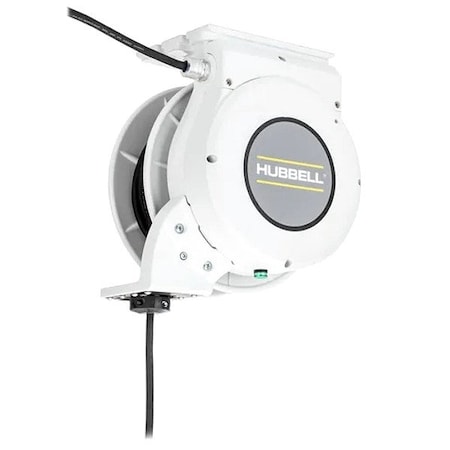 Hubbell Wiring Device-Kellems Cord Reel, 45 ft L, 125/250V AC, Black HBLM45104SC