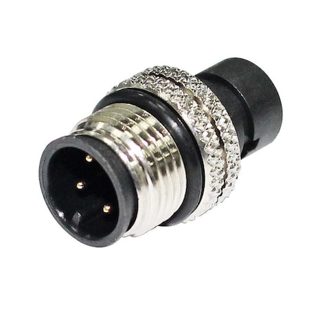 Attend M12 A- Code Plug for Cable, 4Pin Male For Cable Overmold type, 10u 216A-04MO0