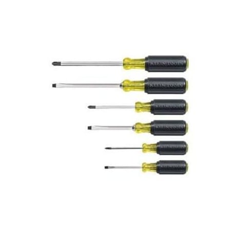 Klein Tools Screwdriver Set, Slotted and Phillips, 6-Piece 85074