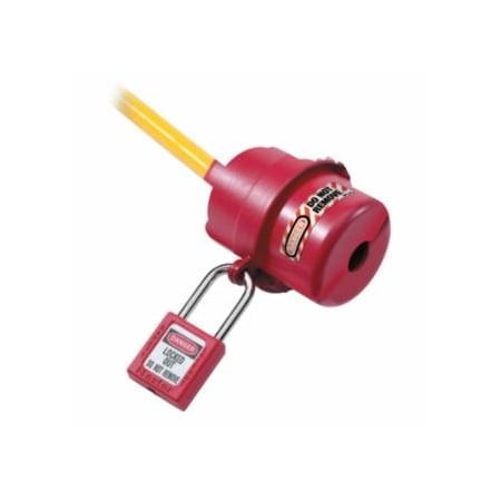Master Lock Safety Series Rotating Electrical Plug Lockouts, 3 1/4 in L x 2 1/4 in dia. 470-487