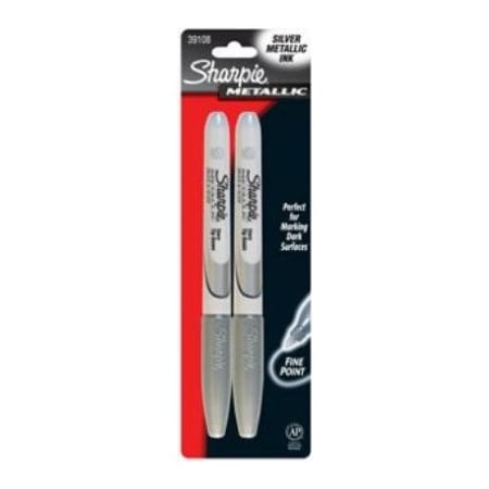 Newell Brands SLV Met Fine Sharpie, 2PK 39108PP