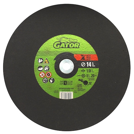 Gator Finishing 14 in. X 1/8 in. X 1 in. Metal Cut-Off Wheel, Type 1 9766