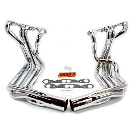 Dougs Headers D380-C Small Block Chevy Side Mount Headers - Chrome - 63-82 Vette DGHD380-C