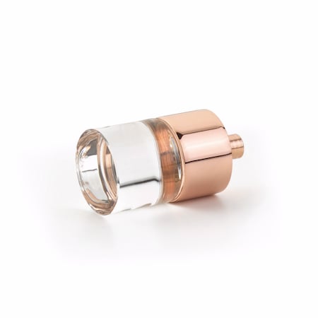 Schaub 7/8in City Lights Cabinet Knob Polished Rose Gold Finish 74-PRG