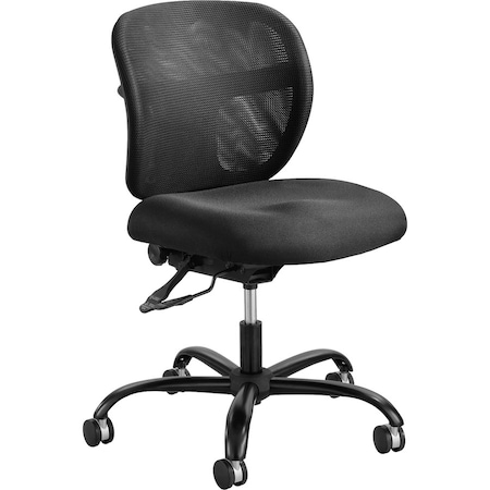 Safco Fabric Task Chair, 21-, No Arm, Black 3397BL