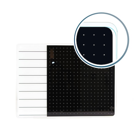 Floortex Board and wall fixing, 23 in, Tempered Glass Frame, White FCVGM1723WP
