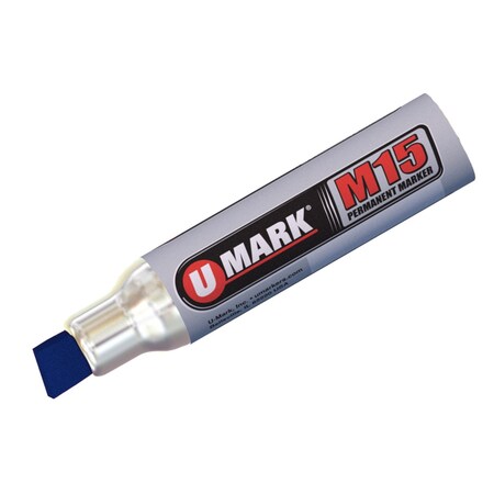 U-Mark Permanent Marker, Broad Tip, Blue, PK12 11502