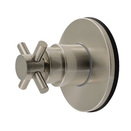 Kingston Brass Single-Handle Six-Way Diverter Valve with Round Trim Kit, Brushed Nickel KS4038DX