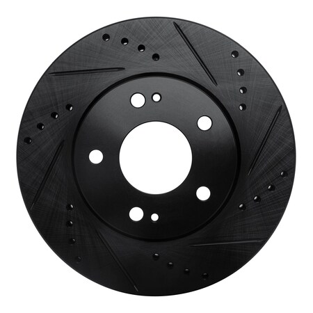 Dynamic Friction Co DFC Brake Rotor - Drilled and Slotted - Black 633-72034R